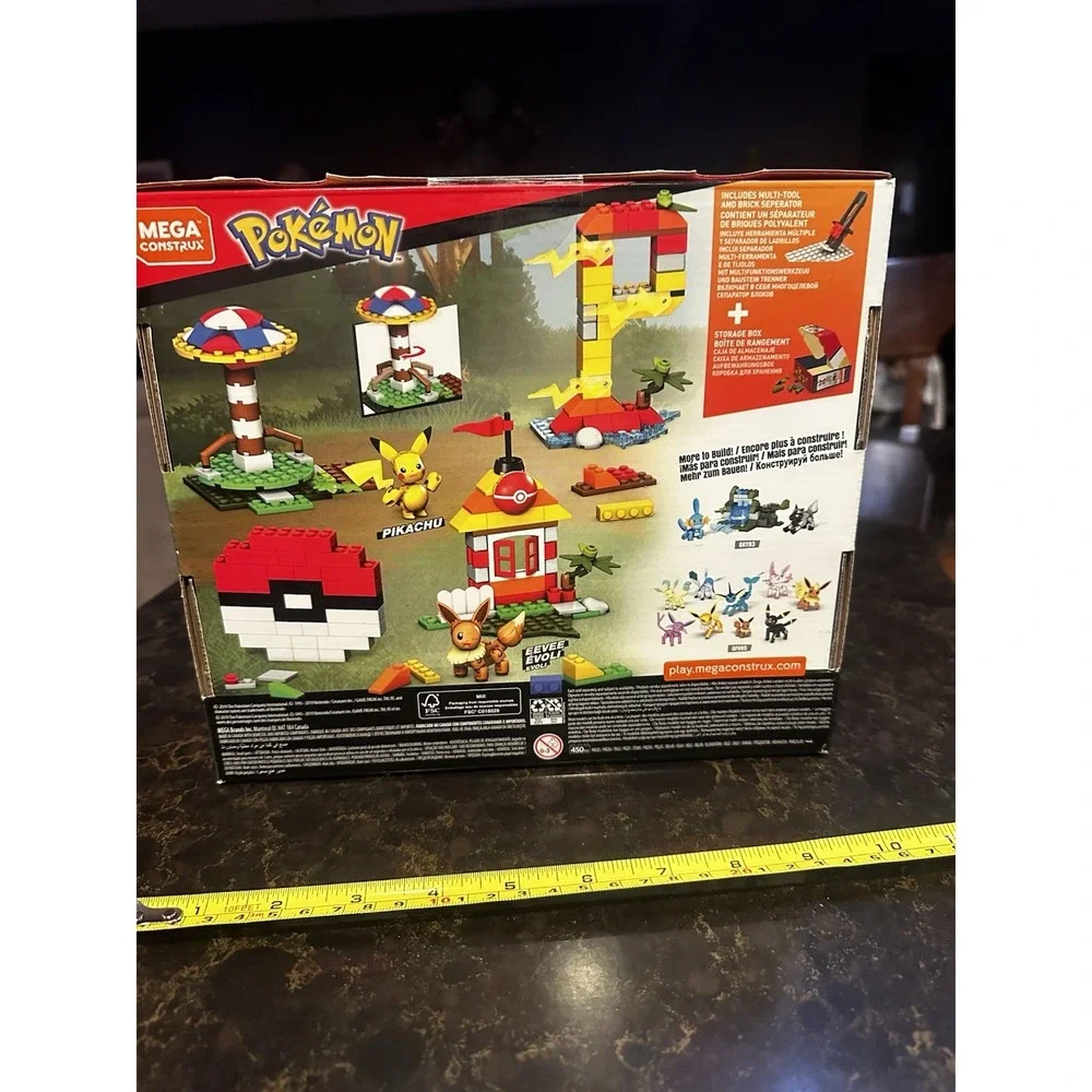 Mega Construx Pokemon Building Box 450 Pcs Includes Pikachu & Eevee 2019
